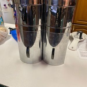 Vintage KROMEX stainless canister set